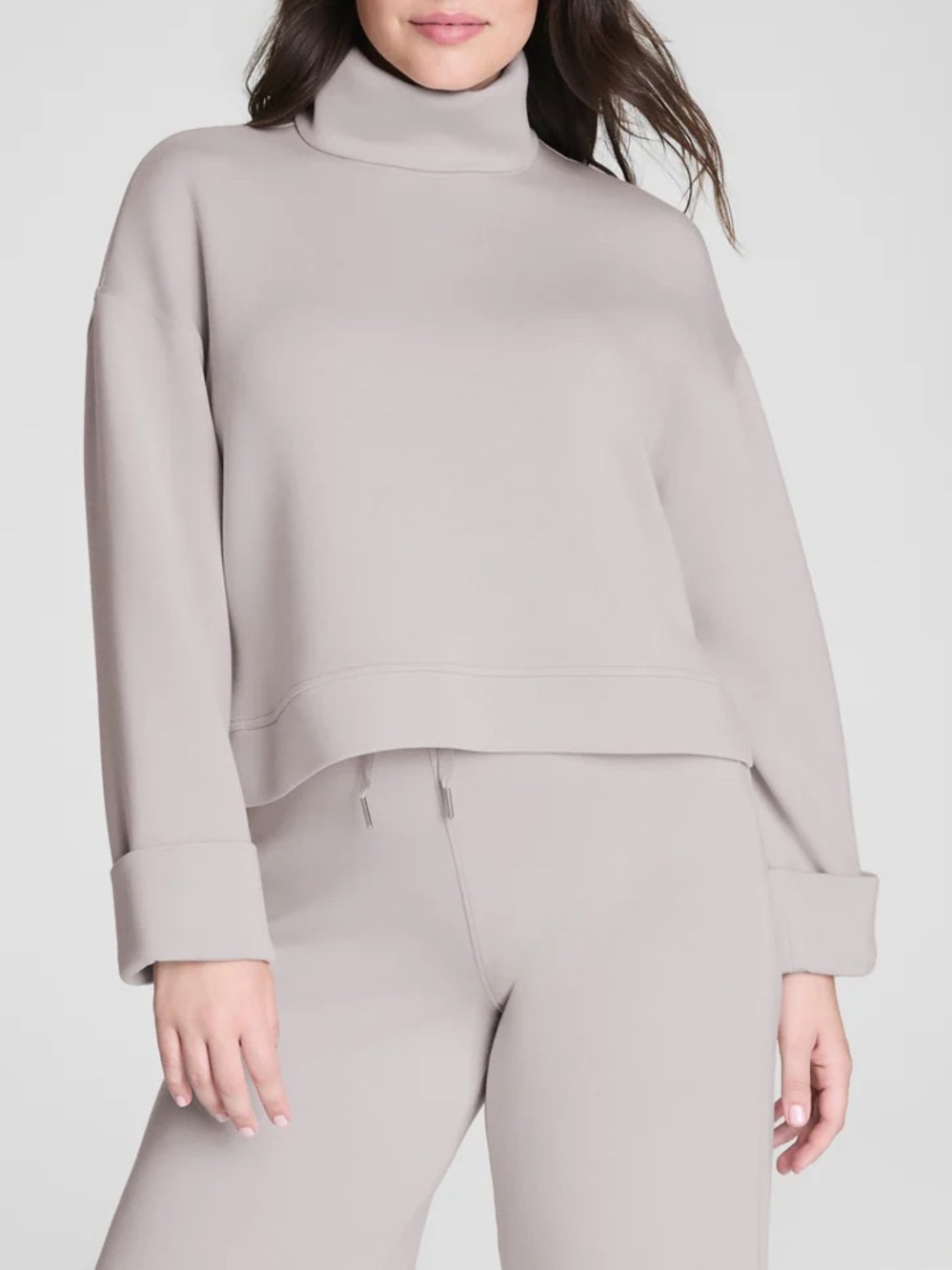 SPANX AirEssentials Turtleneck in French Grey Size Medium
